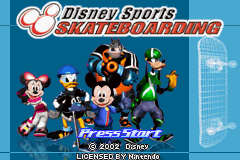 Disney Sports - Skateboarding Title Screen